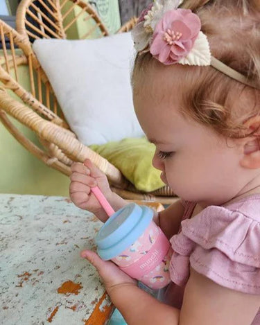 Unicorn Babychino Cup 120ml with Straw